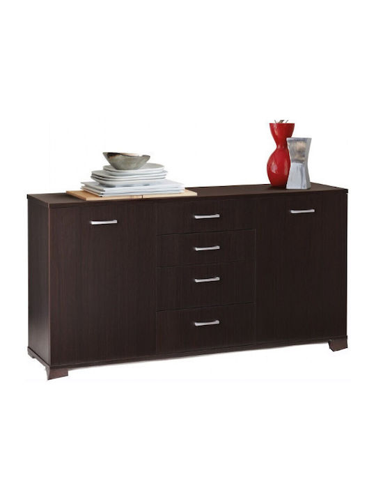 Sideboard Holz mit Schubladen Wenge 170x45x90cm