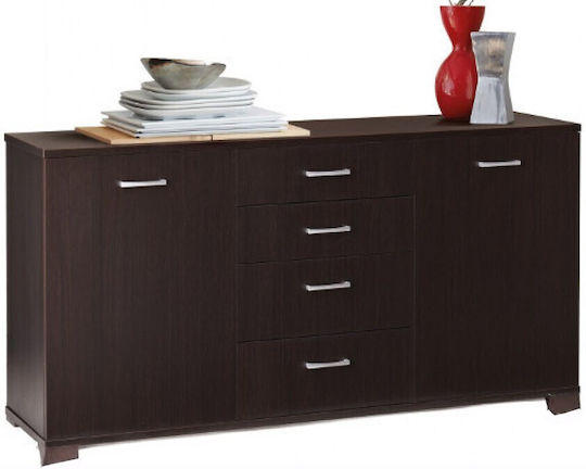 Sideboard Holz mit Schubladen Wenge 170x45x90cm