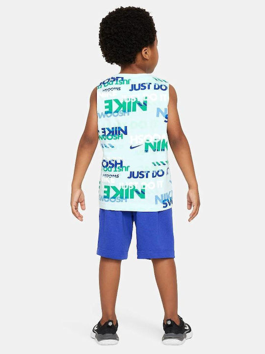 Kids' Set with Shorts Summer 2pcs Blue Sportswear