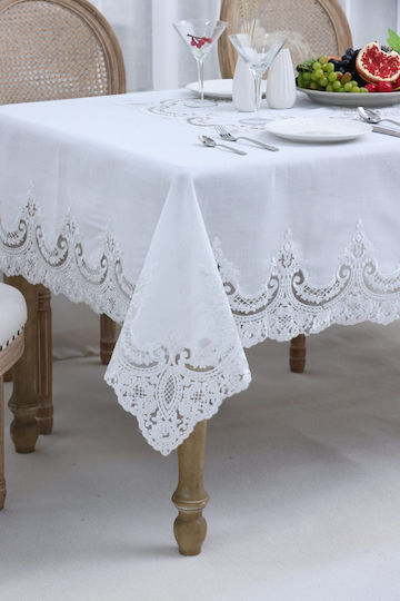 Liolios Home Pls-7b027 με Κέντημα White 160x220εκ.