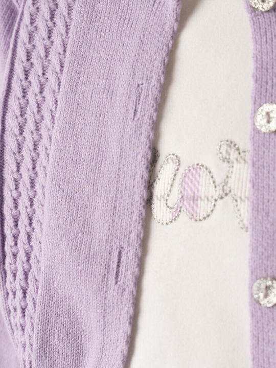 Kids' Set with Skirt Winter 3pcs Lilac