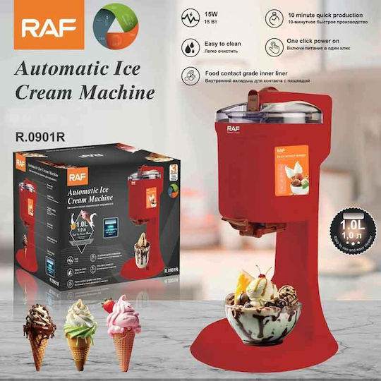 Raf Ice Cream Maker 1lt Red