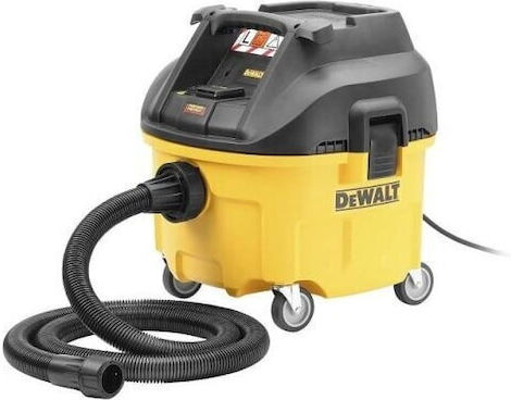 DEWALT Прахосмукачка За Течности / Твърди 1400W с Пластмаса Контейнер 30лт