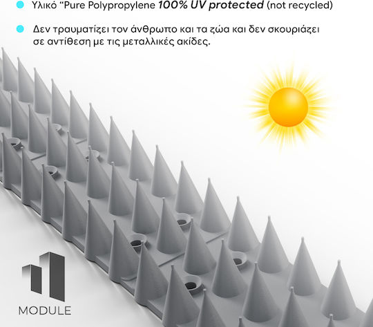 Module Repellent Spikes Birds / Cats / Rodents 58gr 0.45x0.05m