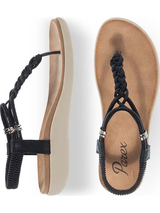 Flache Sandalen für Damen in Schwarz Farbe