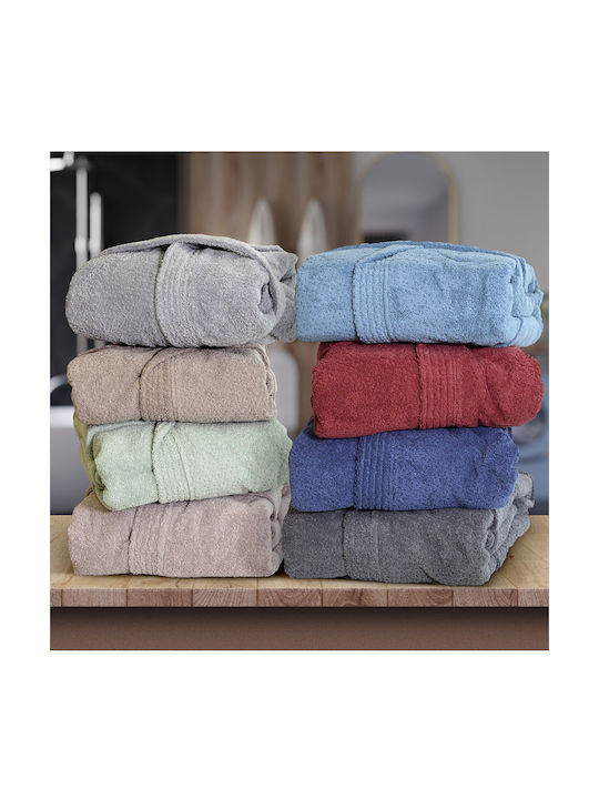 Lino Home Erasia Bathrobe with Hood Bordo 600gr/m²