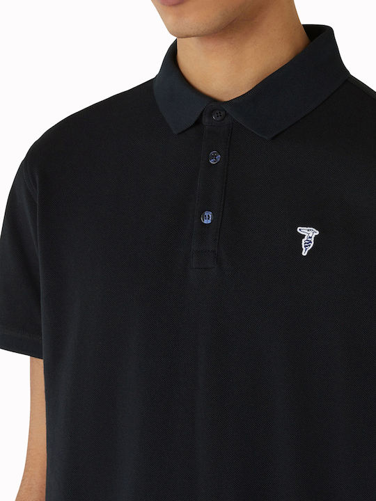 Polo Short Sleeve Black Blouse