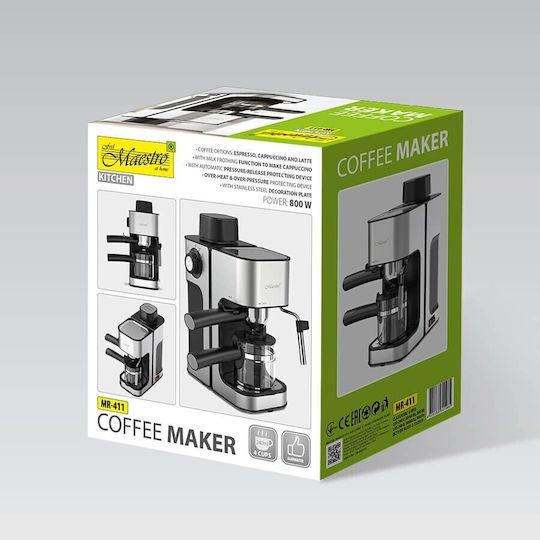 Maestro Automatic Espresso Machine 800W Pressure 3.5bar Black MR-411