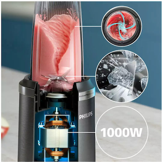 Philips 5000 Series Μπλέντερ με Κανάτα Tritan 700 ml 1000W Γκρι