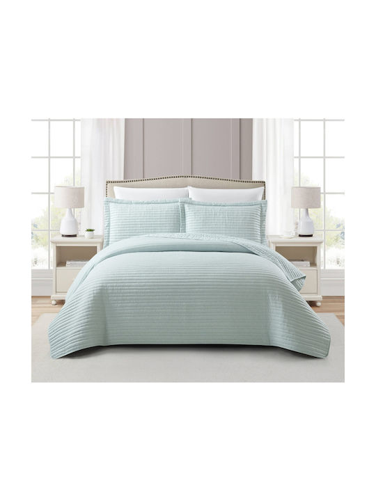 Liolios Home Σετ Μαξιλαροθήκες Καπιτονέ Aqua 50x70εκ.