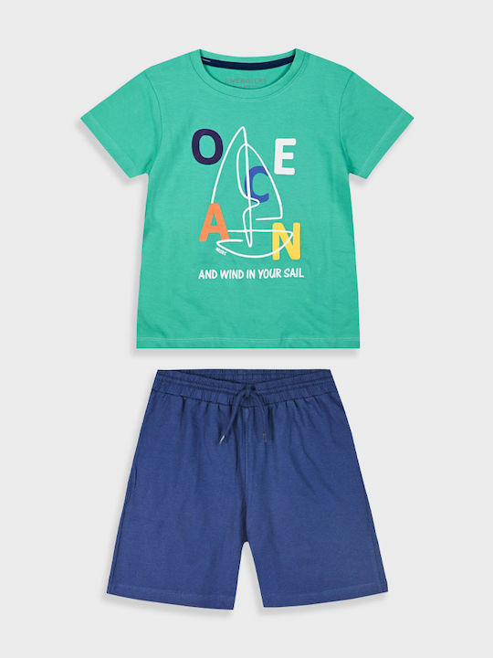 Kinder-Set mit Shorts Sommer 2Stück BLACK Ocean