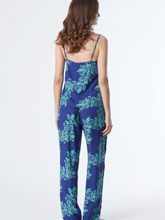 Pen-ky Summer Women's Pyjama Set Blue Roulette