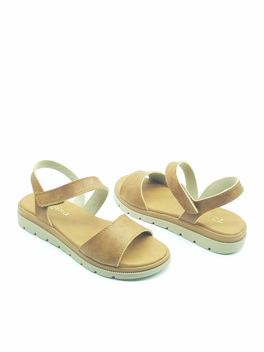 Women's Flat Sandals Anatomic in Brown Color