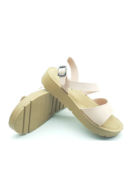 Women's Flat Sandals Anatomic in Pink Color