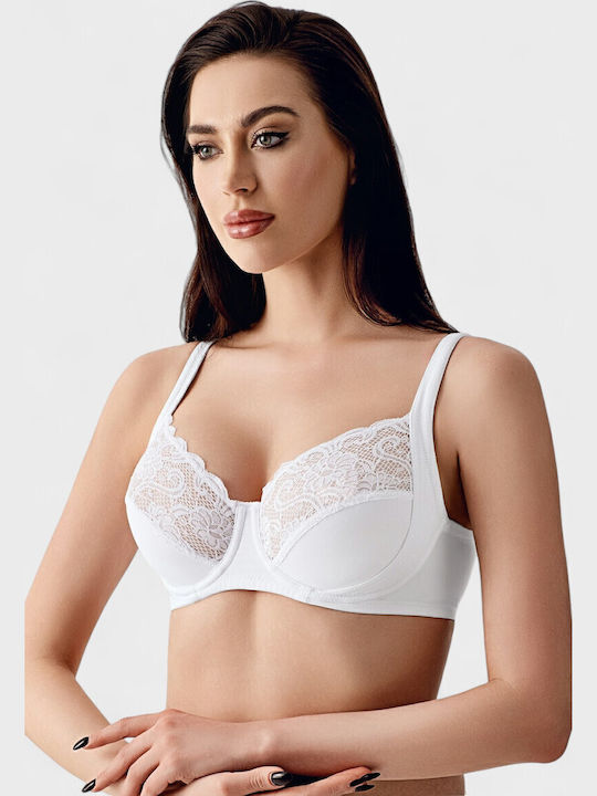 Bra without Padding Underwire White