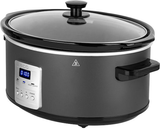 ECG Slow Cooker 270W with Capacity 6.5L Grey