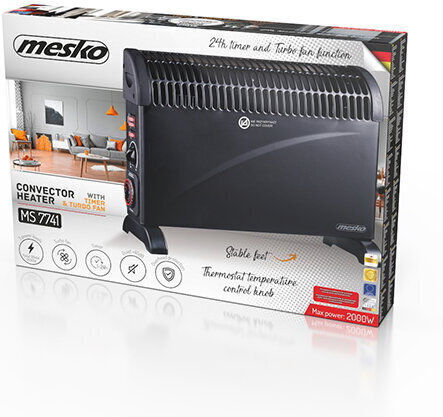 Mesko Floor Convector Heater 2000W 53.5x38.5cm Black
