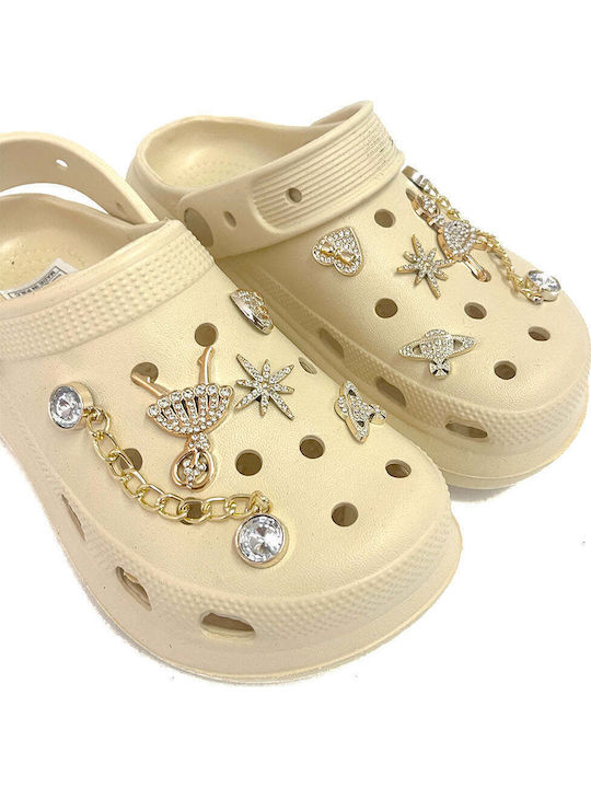 Ustyle Damen Anatomisch Clogs Beige