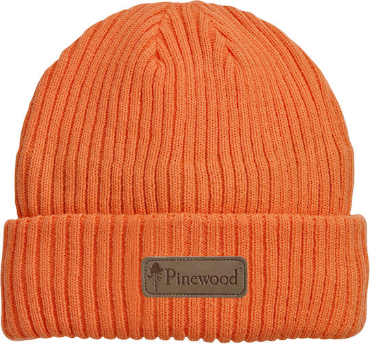 Beanie Unisex Beanie Knitted in Orange color