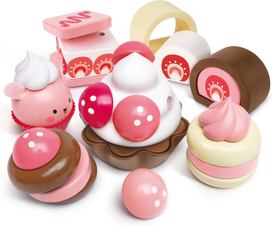 Hape Strawberry Dessert Wooden for 3 Plus Years 7 Pieces