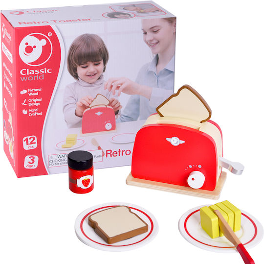 Classic World Retro Toaster από Ξύλο για 3+ Ετών