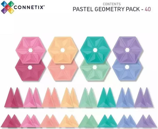 Connetix Μαγνητικό Παιχνίδι Κατασκευών Pastel Geometry