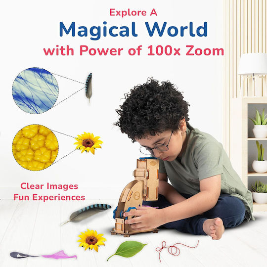 Smartivity Wooden Construction Toy Microscope for Children 8+ years old+ Years