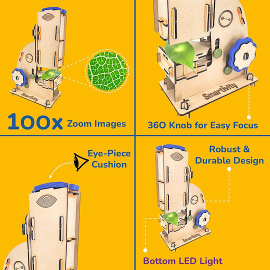 Smartivity Wooden Construction Toy Microscope for Children 8+ years old+ Years