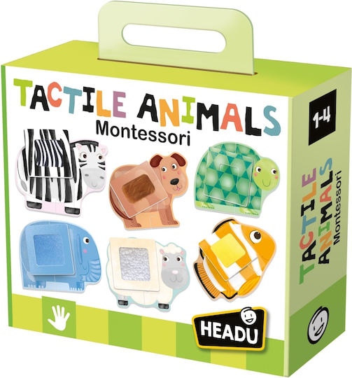 Headu Tactile Animals Montessori Εκπαιδευτικό Παιχνίδι Γνώσεων για 2-5 Ετών