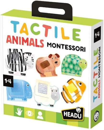 Headu Tactile Animals Montessori Εκπαιδευτικό Παιχνίδι Γνώσεων για 2-5 Ετών