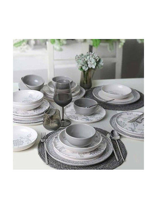Marva Farfurie Deșert Ceramică Alb cu Diametru 22cm 6buc