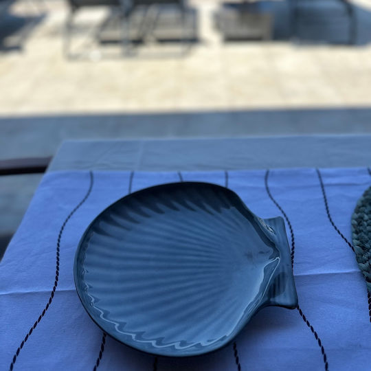 MSA Plate Shallow Ceramic Gray with Diameter 24cm