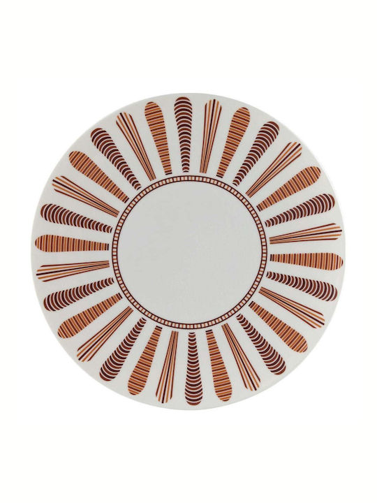 Ionia Mideia Plate Shallow made of Porcelain Multicolour with Diameter 28cm