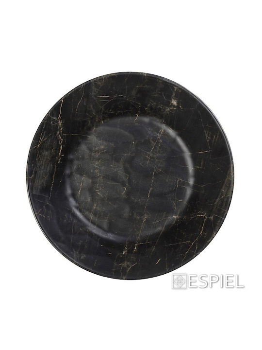 Tria Tria Deep Serving Plate Made of Melamine Black with Diameter 21cm
