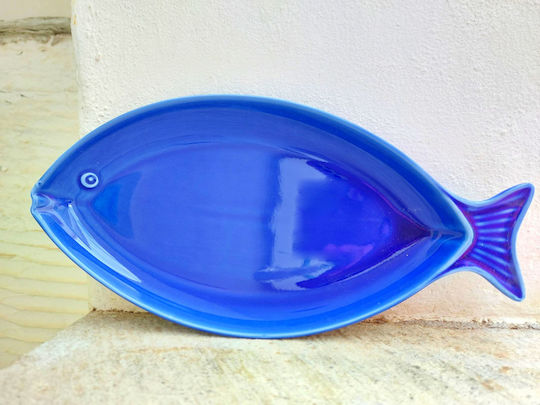 Marva Plate Shallow made of Porcelain Blue 33x16cm Marva Plate Shallow made of Porcelain Blue 33x16cm