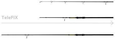 Delphin Stalx Telefix 2.7 M Carbon Karpfenstationärrute A 2.75 Lbs 2 Sektionen