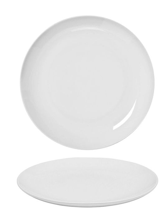 Güral Porselen Coupe ΕΟ Plate Desert made of Porcelain White with Diameter 21cm
