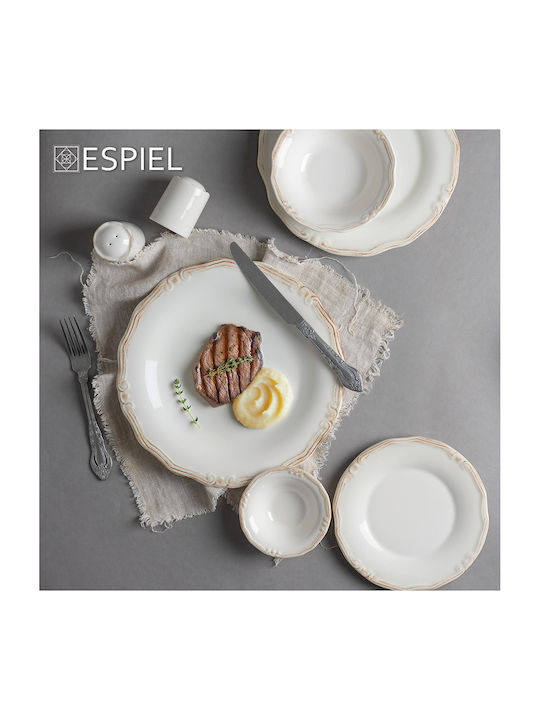 Espiel Tiffany Farfurie joasă Bej cu Diametru 25cm