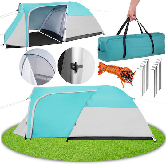 Campingzelt Tunnel Blau für 4 Personen 175x310x130cm