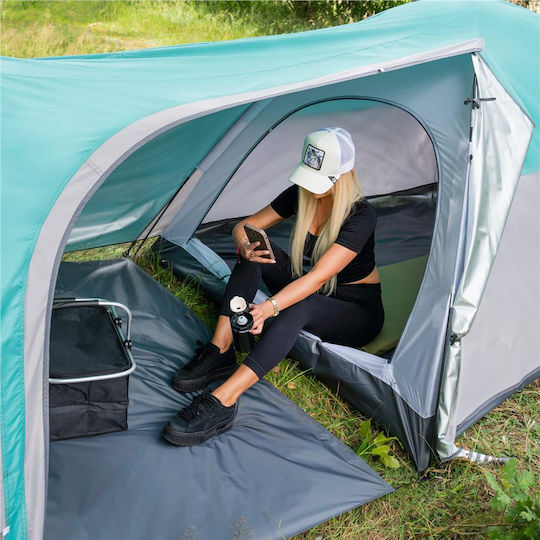 Campingzelt Tunnel Blau für 4 Personen 175x310x130cm