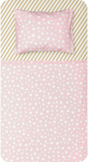 Borea Jingle Baby Sheets Set Crib Cotton Pink 120x160cm 3pcs