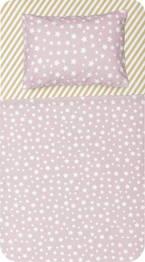Borea Jingle Baby Sheets Set Crib Cotton Pink 120x160cm 3pcs