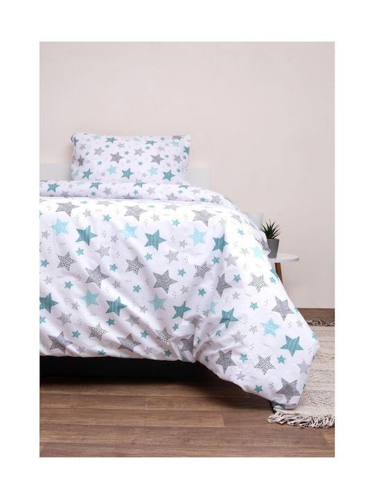 Viopros Baby Sheets Cradle Cotton Sirius White Fitted Set 80x100cm 2 Pieces
