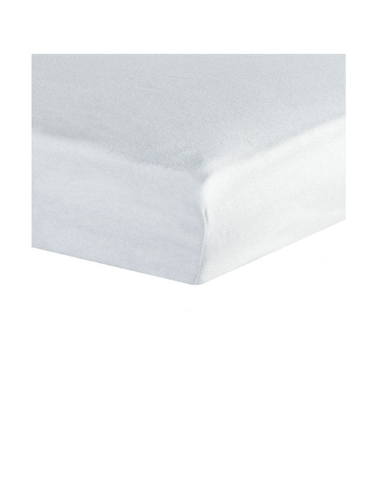 Trois Kilos Sept Baby Sheet Crib Flannel Fitted White 70x140cm