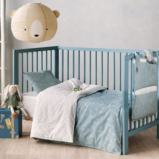 Kentia Vivari Комплект Бебешки Чаршафи За Количка Памучни Тюркоазен 60x120бр 2бр