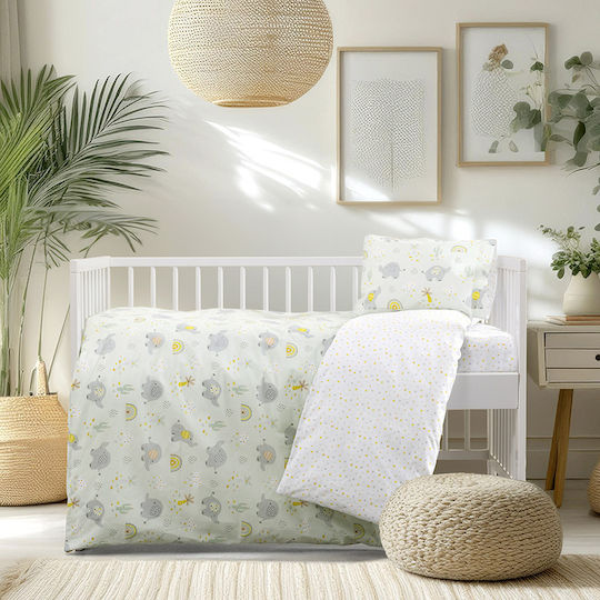 Kocoon Set Baby Bettlaken Für Krippe Baumwolle Angepasst Beige 70x130cm 3Stück