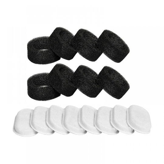 Rojeco Filters for Stainless Steel Waterer / Fountain for Dog & Cat 3.2lt in Gray Color 8pcs