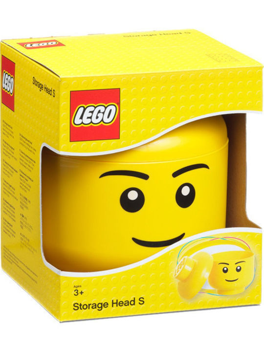 LEGO Children's Storage Box made of Plastic Head Yellow 16x16x18cm 1pcs