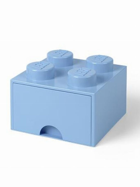 LEGO Детска кутия за съхранение от пластмаса 4 Knobs Светлосин 25x25x18см 1бр