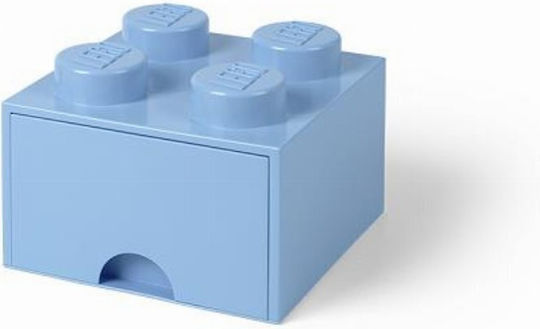 LEGO Παιδικό Κουτί Αποθήκευσης από Πλαστικό 4 Knobs Γαλάζιο 25x25x18cm